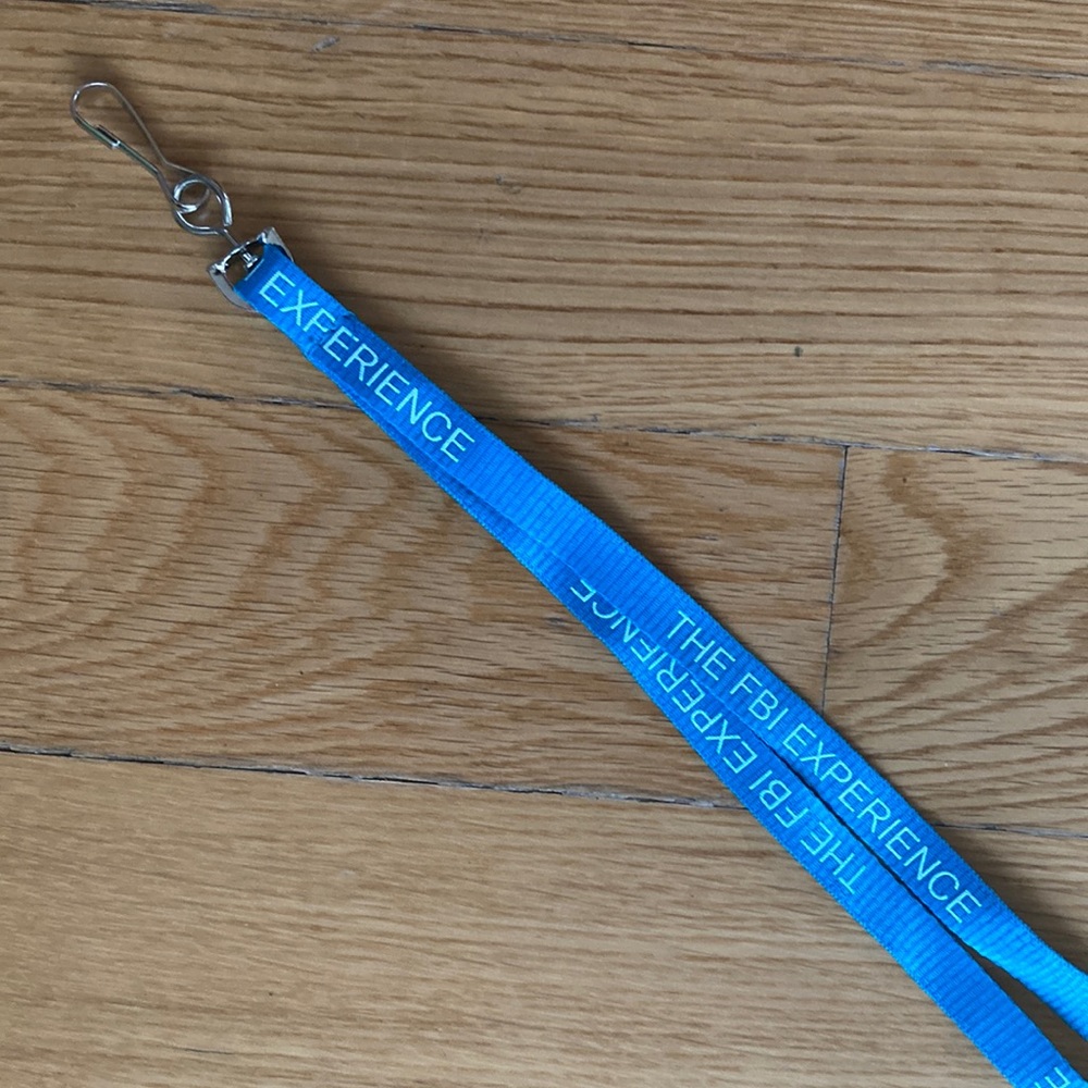 FBI Experience blue lanyard with clip for ID card/badge  or keys